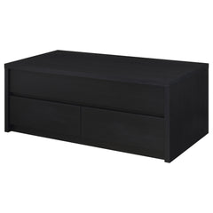 Knapp Lift Top Cocktail Coffee Table with Dual Drawers Black - What&