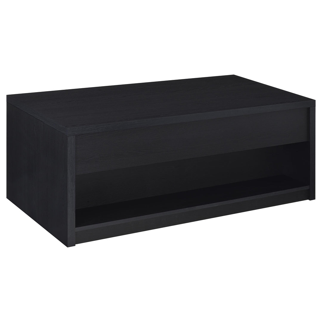 Knapp Lift Top Cocktail Coffee Table with Dual Drawers Black - What&