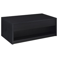 Knapp Lift Top Cocktail Coffee Table with Dual Drawers Black - What&