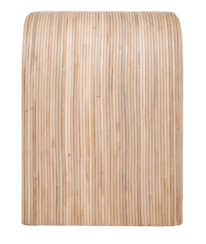 Kyran Rattan Side Table in Natural back view - natural rattan side table by NPD - Whats New Furniture Portland OR