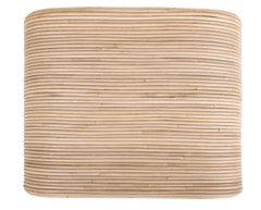 Kyran Rattan Side Table in Natural top-down view - natural rattan side table by NPD - Whats New Furniture Portland OR