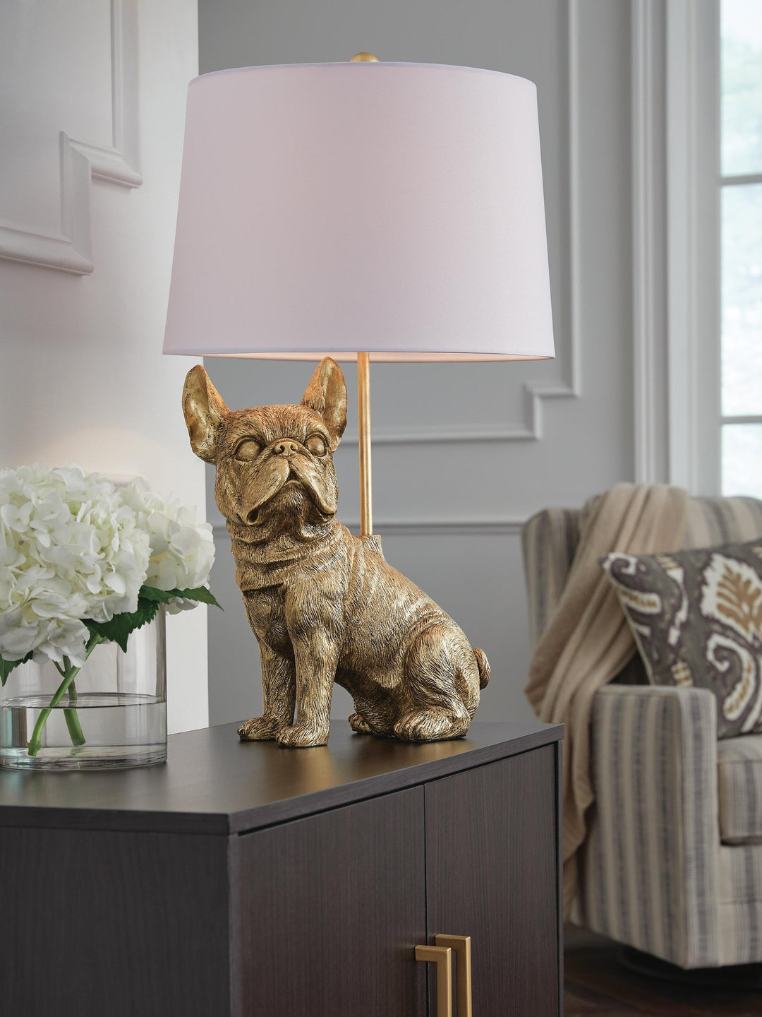 Wadeland French Bulldog Table Lamp by Ashley Furniture - product view