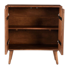 Lada Cabinet Walnut in walnut alternate angle - solid acacia storage cabinet by Zuo - Whats New Furniture Portland OR