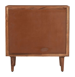 Lada Cabinet Walnut in walnut back view - solid acacia storage cabinet by Zuo - Whats New Furniture Portland OR