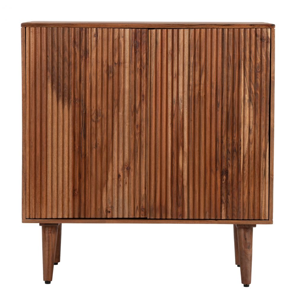 Lada Cabinet Walnut in walnut - solid acacia storage cabinet by Zuo - Whats New Furniture Portland OR