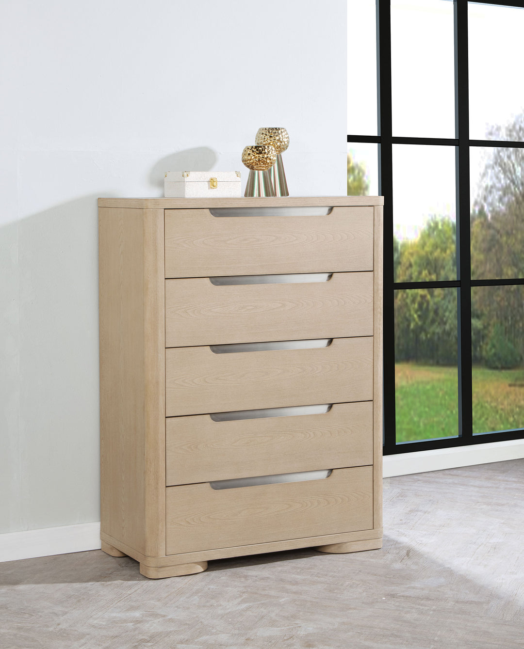Ladera 5-drawer Bedroom Chest of Drawers Light Elm - What&