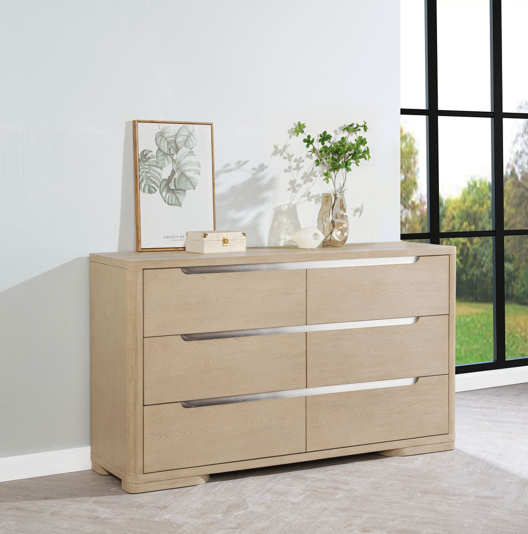 Ladera 6-drawer Bedroom Dresser Light Elm - What&