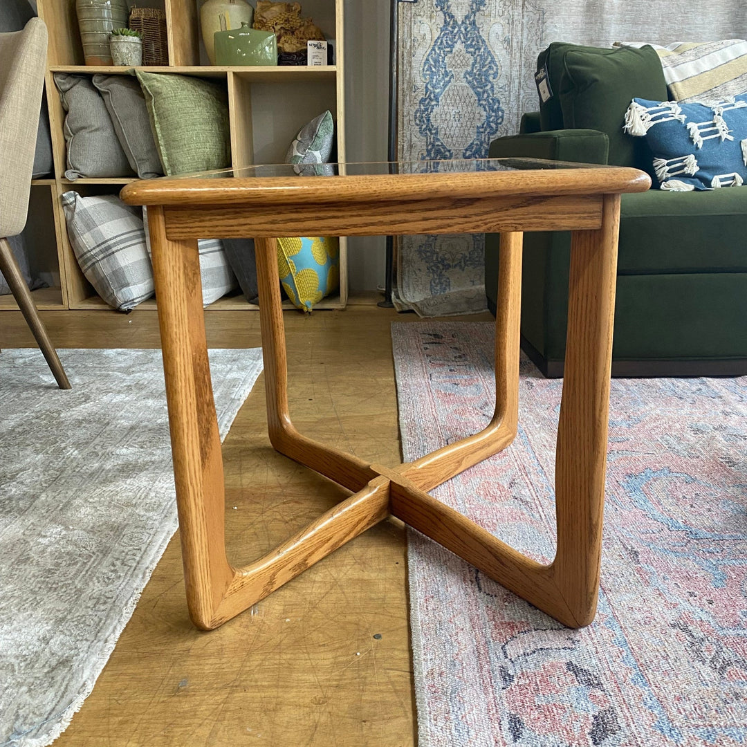 Glass - top Side Table - Whats New Furniture - Portland, Oregon