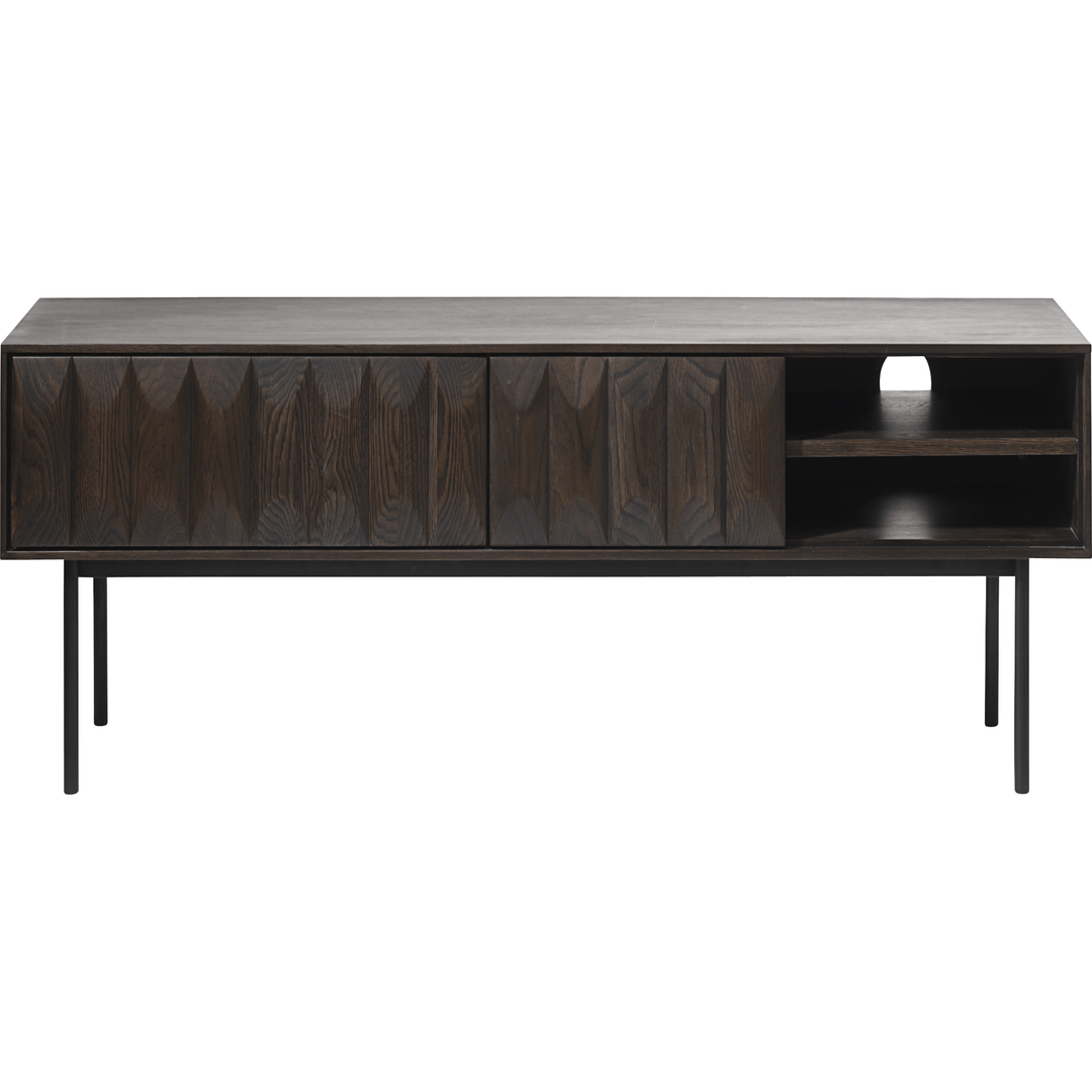 Latina Low Media Console in Dark Brown - low media console by Unique Furniture - Whats New Furniture Portland OR