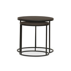 Lavastone Nesting Tables Black Lavastone - End Table by Four Hands - What&
