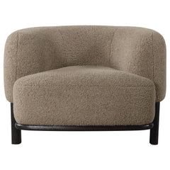 Lawler Upholstered Barrel Back Accent Chair Brown and Black - What&