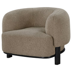 Lawler Upholstered Barrel Back Accent Chair Brown and Black - What&