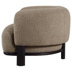 Lawler Upholstered Barrel Back Accent Chair Brown and Black - What&