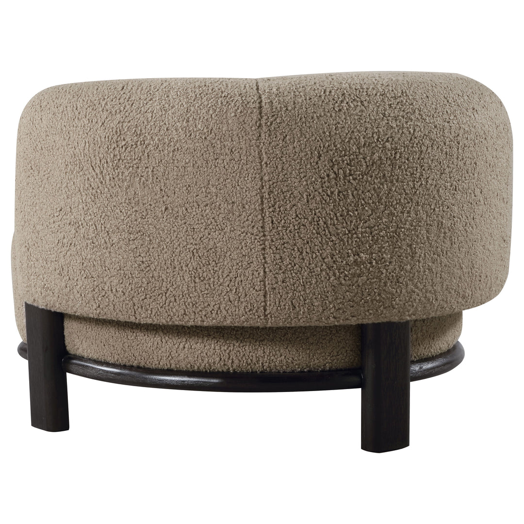 Lawler Upholstered Barrel Back Accent Chair Brown and Black - What&