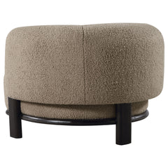 Lawler Upholstered Barrel Back Accent Chair Brown and Black - What&