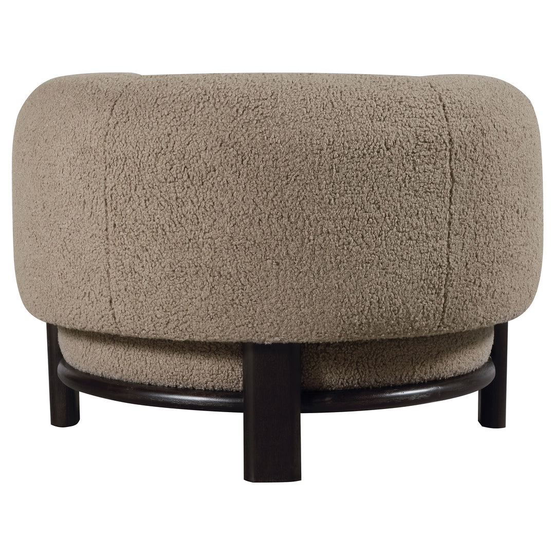 Lawler Upholstered Barrel Back Accent Chair Brown and Black - What&