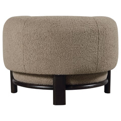Lawler Upholstered Barrel Back Accent Chair Brown and Black - What&