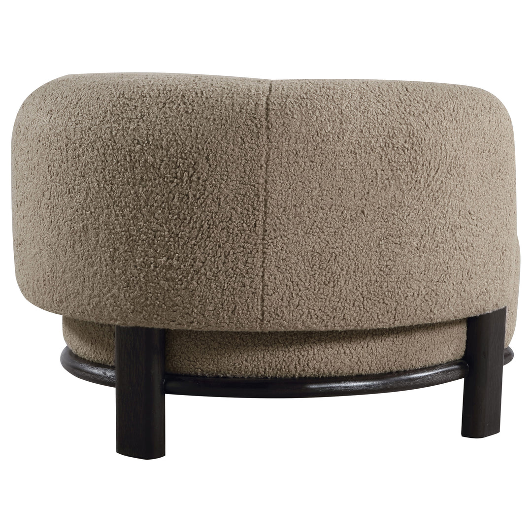 Lawler Upholstered Barrel Back Accent Chair Brown and Black - What&