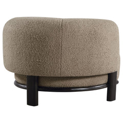 Lawler Upholstered Barrel Back Accent Chair Brown and Black - What&