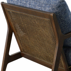 Las Vegas Lawrence Arm Chair in Royal Navy back detail - cane arm chair by LH Imports - Whats New Furniture Portland OR