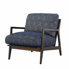 Las Vegas Lawrence Arm Chair in Royal Navy fabric colorway side angle - cane arm chair by LH Imports - Whats New Furniture Portland OR
