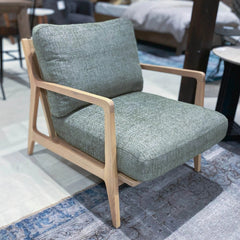 Las Vegas Lawrence Arm Chair in Sage showroom front view - cane arm chair by LH Imports - Whats New Furniture Portland OR