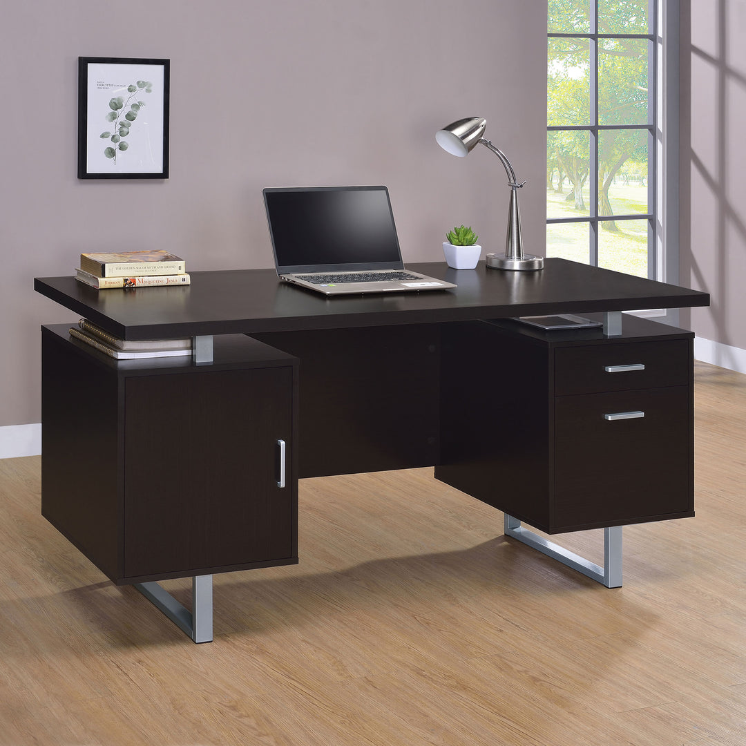 Lawtey 60-inch 2-drawer Office Computer Desk Cappuccino - What&