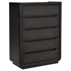Leandro 5-drawer Bedroom Chest of Drawers Burnished Black - What&