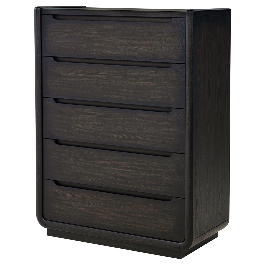 Leandro 5-drawer Bedroom Chest of Drawers Burnished Black - What&