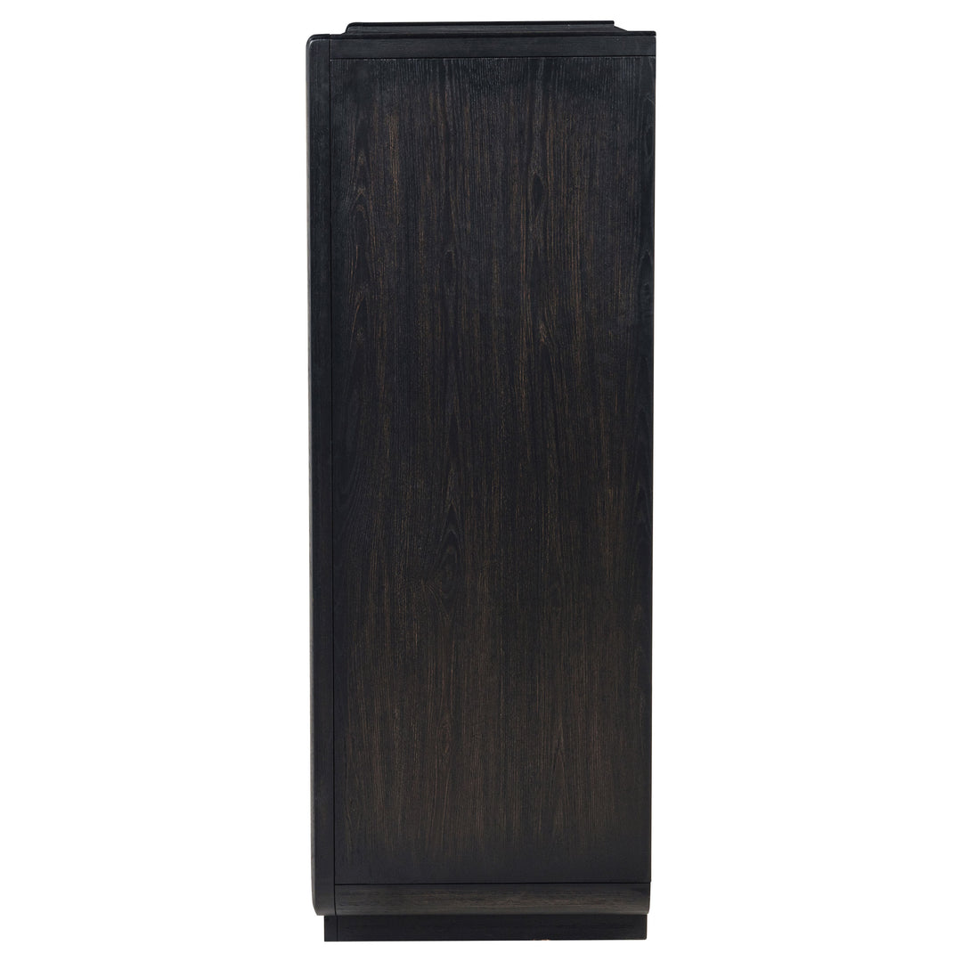 Leandro 5-drawer Bedroom Chest of Drawers Burnished Black - What&