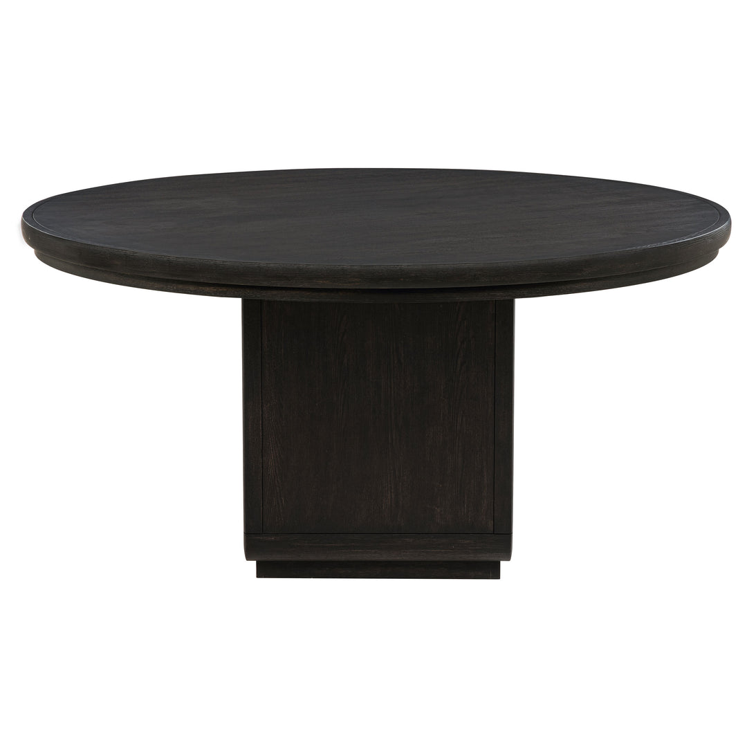 Leandro 60-inch Round Dining Table Burnished Black - What&