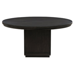 Leandro 60-inch Round Dining Table Burnished Black - What&