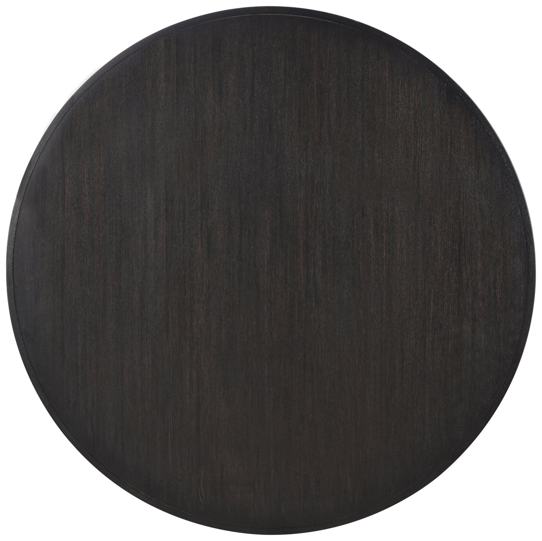 Leandro 60-inch Round Dining Table Burnished Black - What&