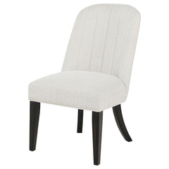 Leandro Upholstered Dining Side Chair Cream (Set of 2) - What&