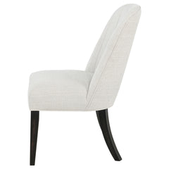 Leandro Upholstered Dining Side Chair Cream (Set of 2) - What&