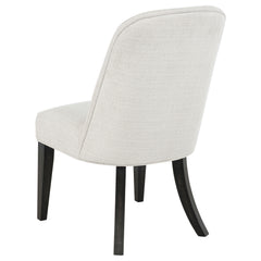 Leandro Upholstered Dining Side Chair Cream (Set of 2) - What&
