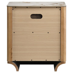 Leanne 2-drawer Sinter Stone Top Nightstand Light Oak - What&