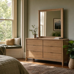 Leanne Dresser Mirror Light Oak styled in Portland NW 23rd Victoriwith a bay window living room - What&