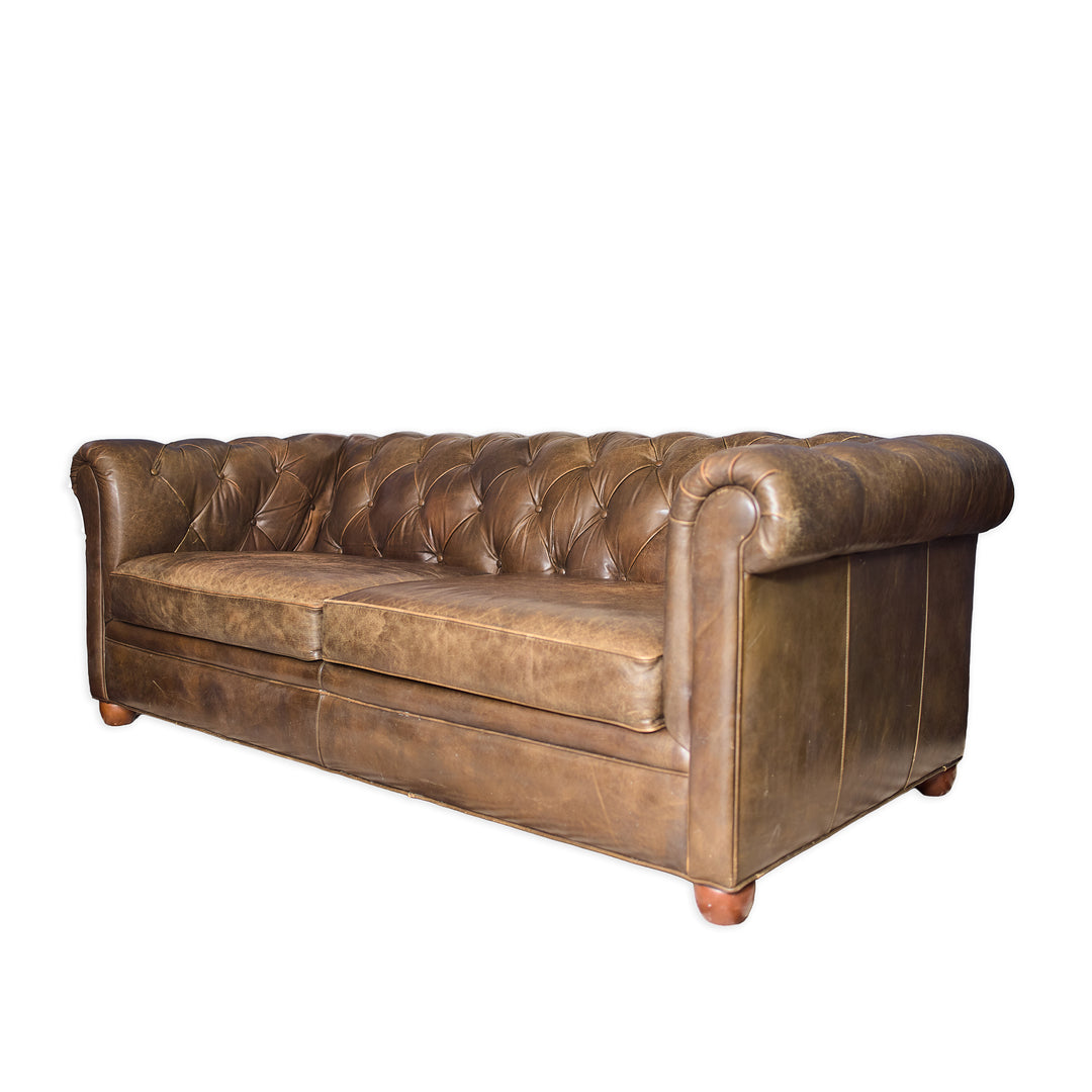 Leather Chesterfield Sofa detail view - Whats New Furniture - Portland, Oregon