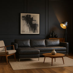 NATUZZI Leather Sofa Chaise detail view 2 - Whats New Furniture - Portland, Oregon