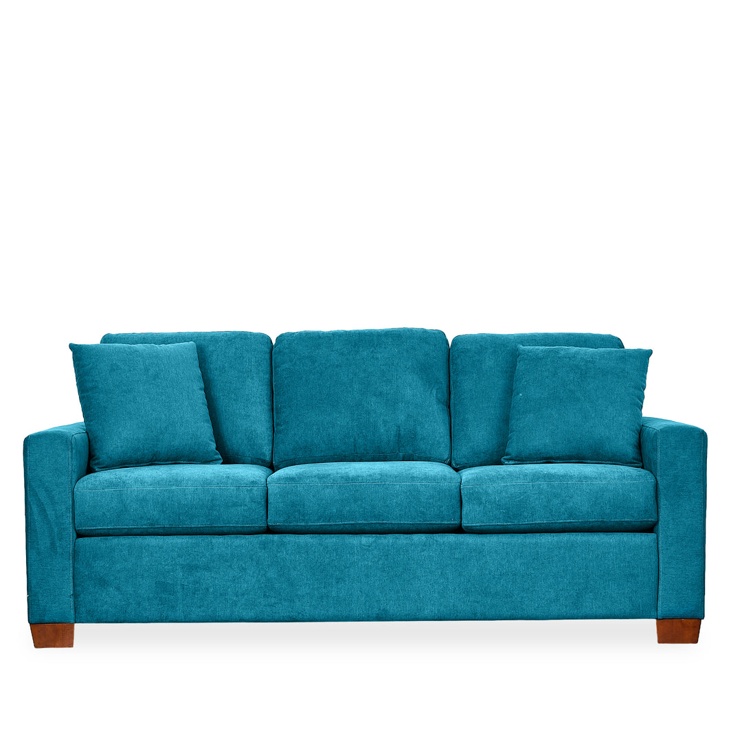 Legacy Sleeper Sofa in fabric side angle - mid-century sleeper sofa by Stanton - Whats New Furniture Portland OR
