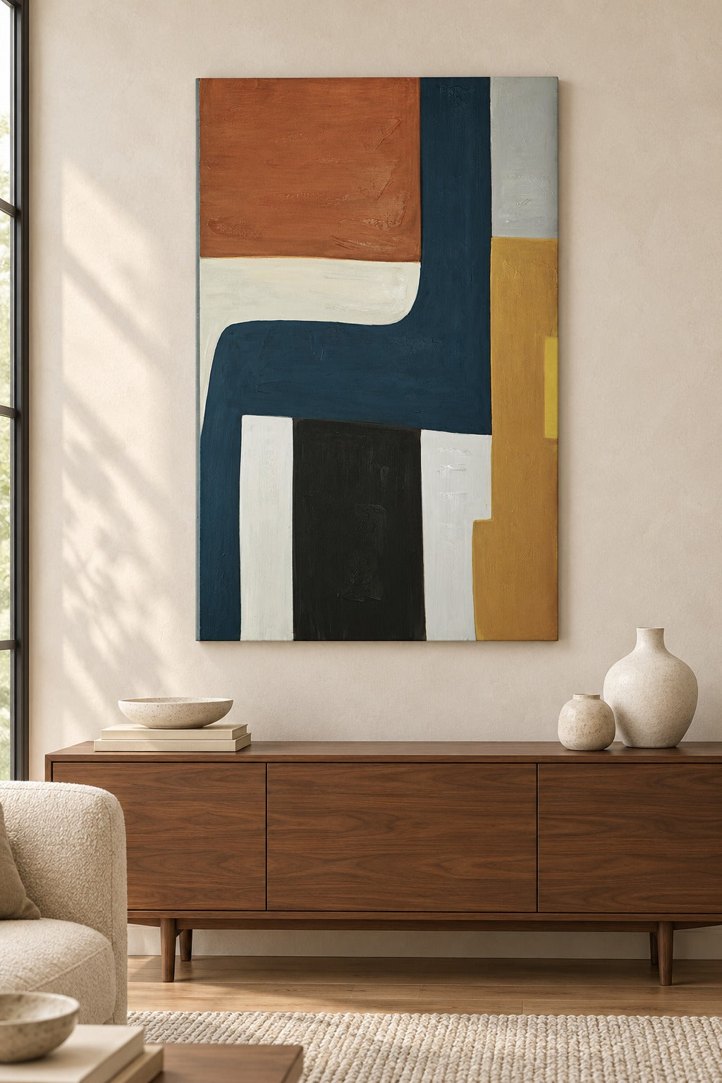 Lennmen Wall Art in Multi-color styled in a Portland home — lifestyle view