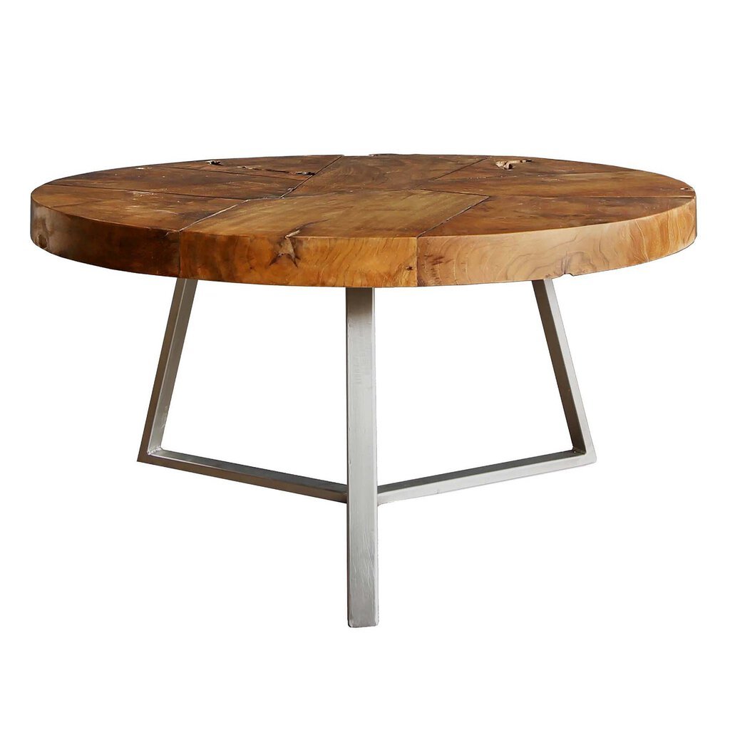 Leon Coffee Table in Reclaimed Teak - round coffee table by NPD - Whats New Furniture Portland OR