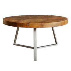 Leon Coffee Table in Reclaimed Teak - round coffee table by NPD - Whats New Furniture Portland OR