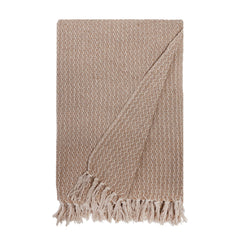 Leon Oversized Throw in Taupe, studio view - Whats New Furniture Portland