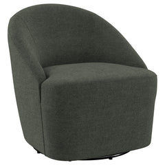 Leon Upholstered Barrel Accent Swivel Chair Hunter Green - What&
