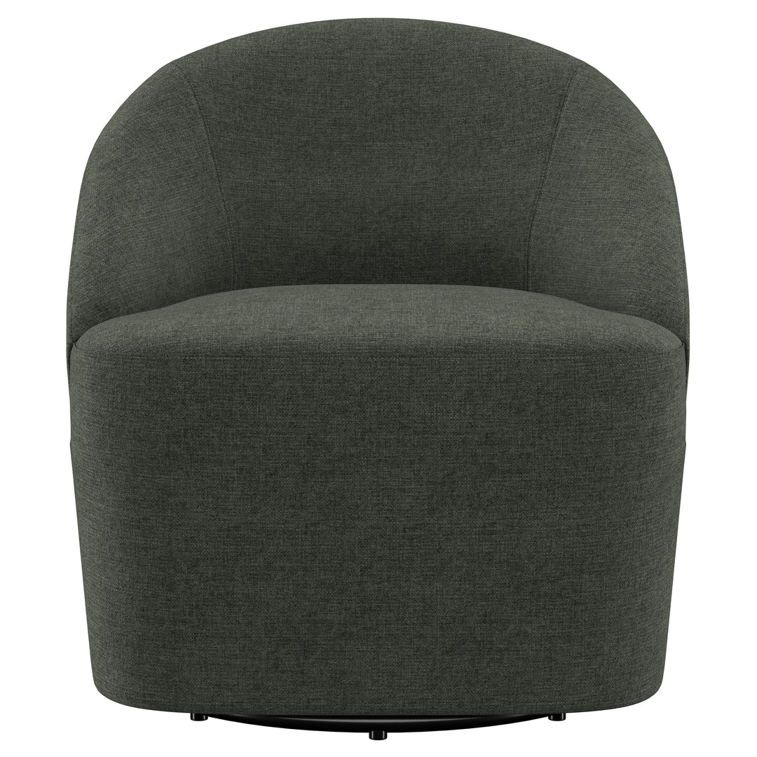 Leon Upholstered Barrel Accent Swivel Chair Hunter Green - What&