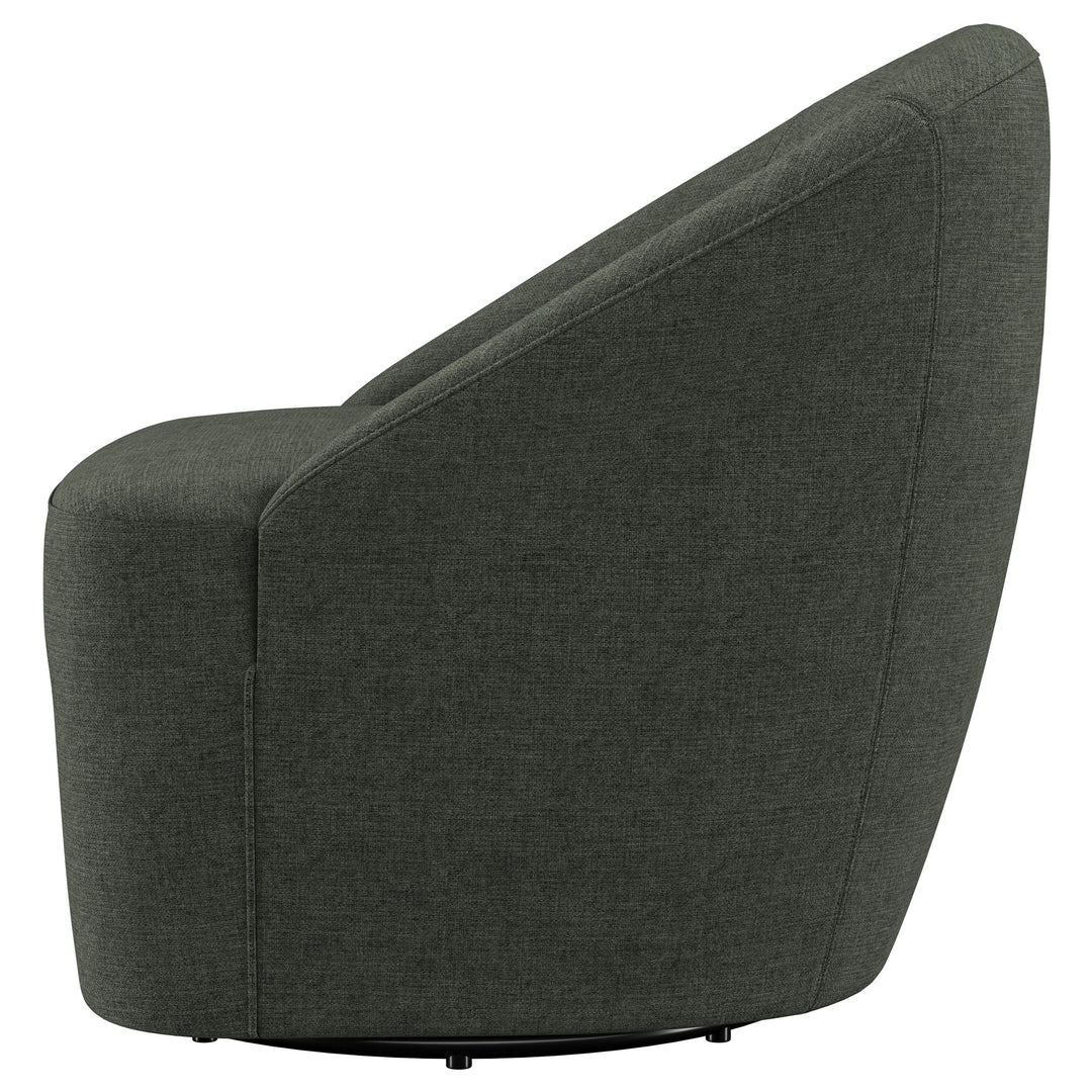 Leon Upholstered Barrel Accent Swivel Chair Hunter Green - What&