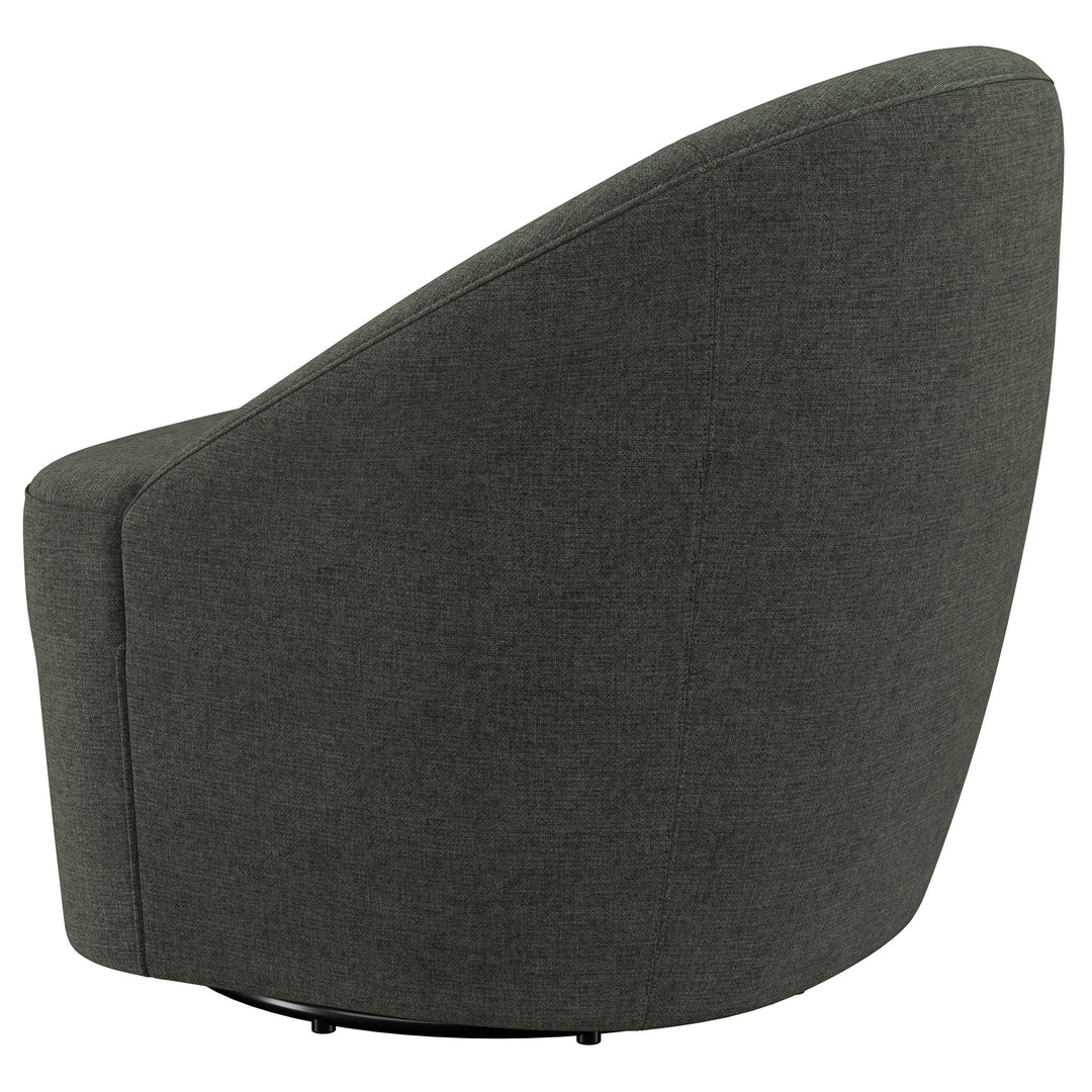 Leon Upholstered Barrel Accent Swivel Chair Hunter Green - What&