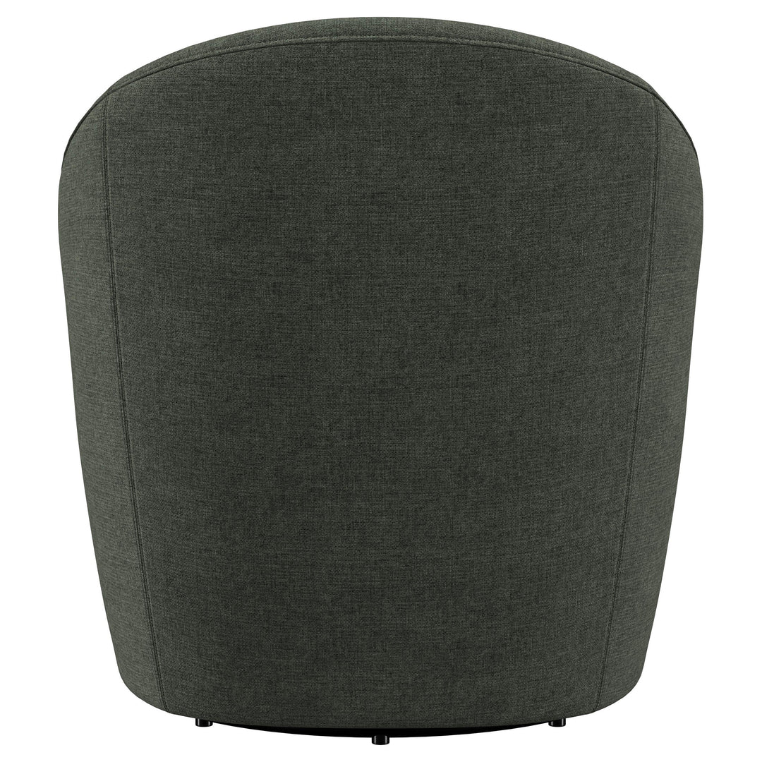 Leon Upholstered Barrel Accent Swivel Chair Hunter Green - What&